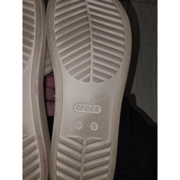 Crocs Women's Miami Slide Dew Size 6 Ribbed Cream Minimalist Summer Read - Picture 6 of 9